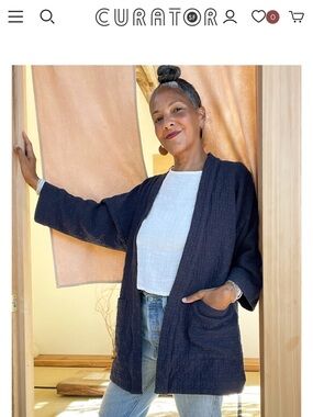 Curator SF Jules quilted cardigan kimono